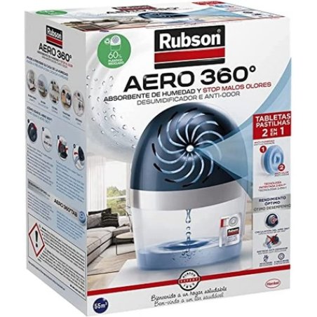 Rubson Aero 360 Dehumidifier, With Tablet, 450 G, Dark Blue/Grey