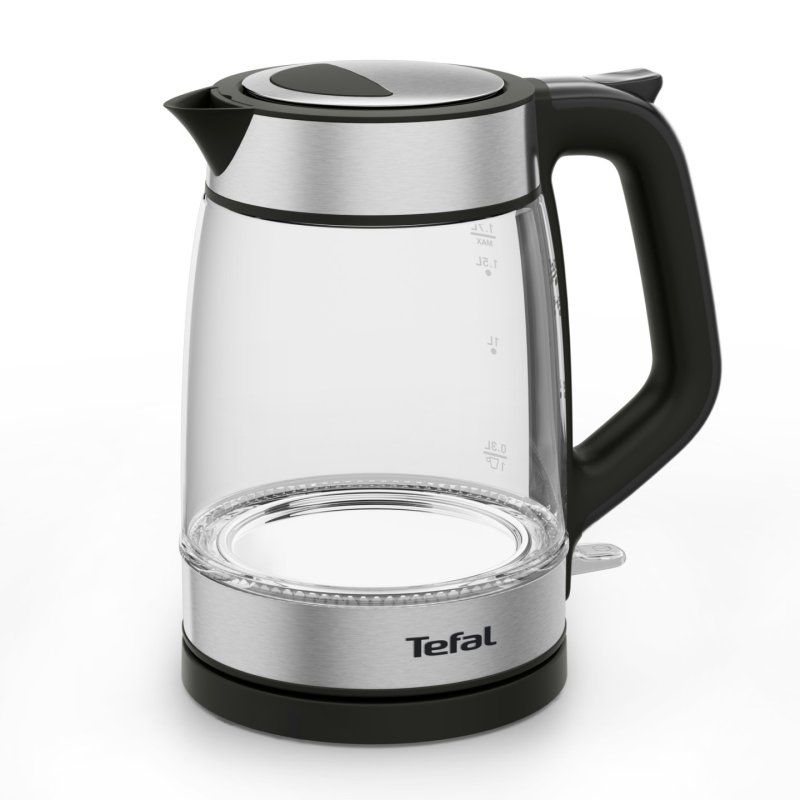 Tefal Glass Kettle KI605830 electric kettle 1.7 L 2200 W Black Silver Transparent