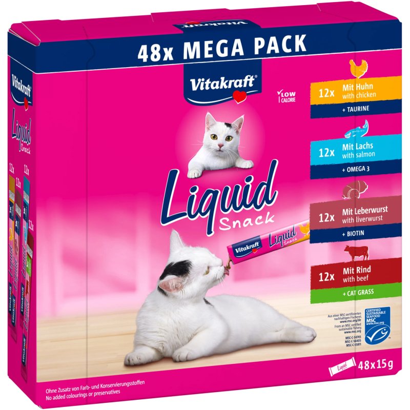 Vitakraft - Liquid Snack Big Pack á 48st x 15 gr