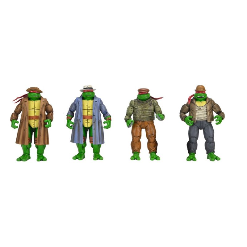 Tortues Ninja Pack de 4 figurines Gangster Turtles 18 cm