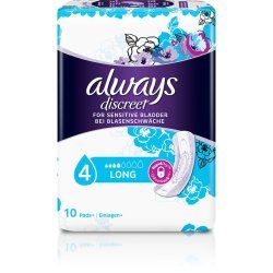 Always Discreet Incontinence Pads Plus Long 10 Pads