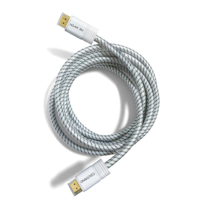 Oniverse ONICAB2-HDMI-WHT câble HDMI 3 m HDMI Type A (Standard) Gris, Blanc