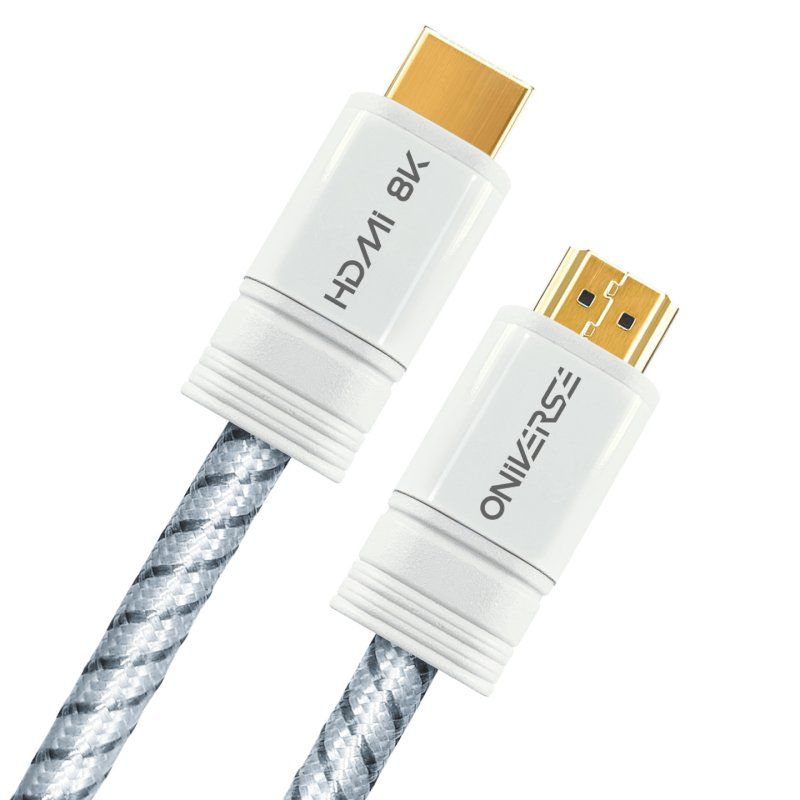 Oniverse ONICAB2-HDMI-WHT câble HDMI 3 m HDMI Type A (Standard) Gris, Blanc
