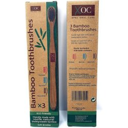 Bamboo Toothbrush Eco Friendly 3X 100% Natural Biodegradable with Soft Bristles BPA Free