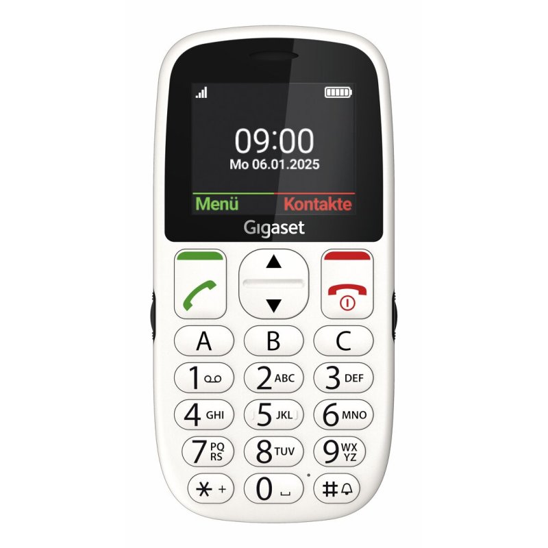 Gigaset GL395 5,59 cm (2.2") 90 g Blanc Téléphone pour seniors