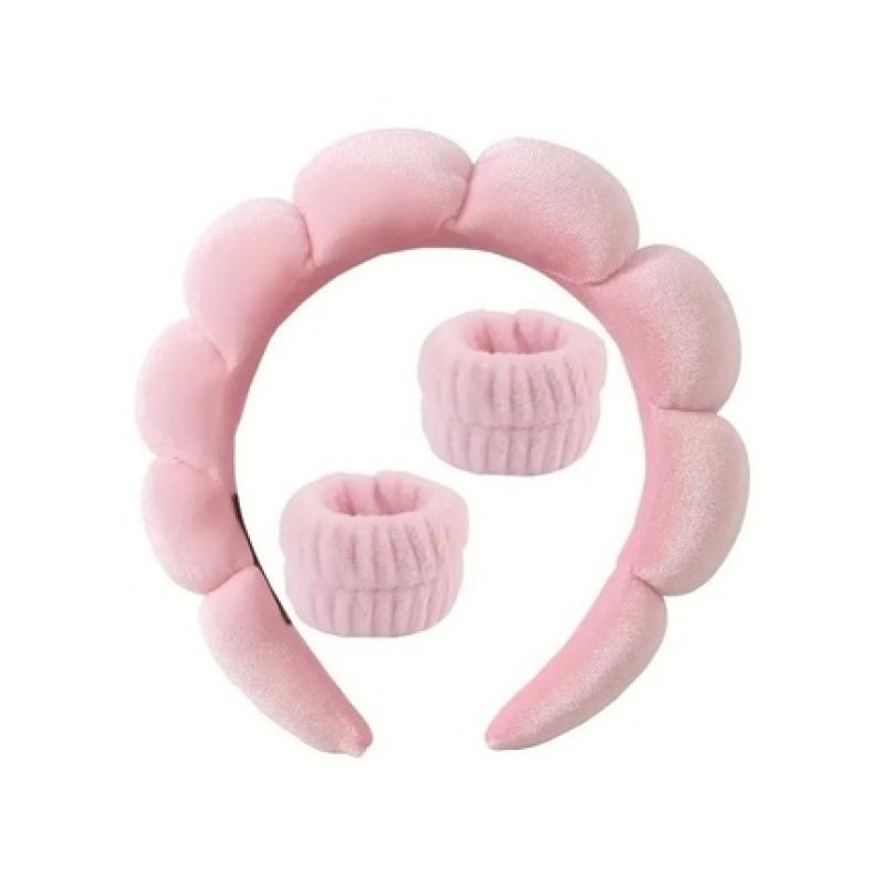 Ecarla Head And Wrist Bands Made Of Microfiber Pink O536r