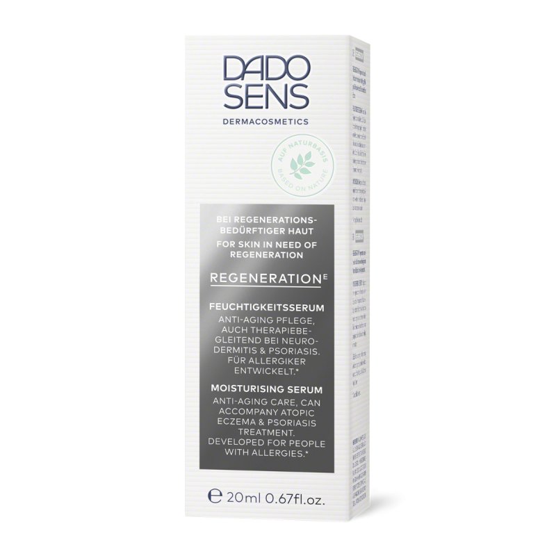 Dado Sens Regeneration E Moisturizing Serum 20ml - Promotes Regeneration for Sensitive Skin with Immediate Effect -