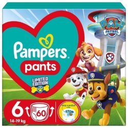 Pampers Size 6 Diapers Wb Paw Patrol Pampers 14-19kg 60 Pcs