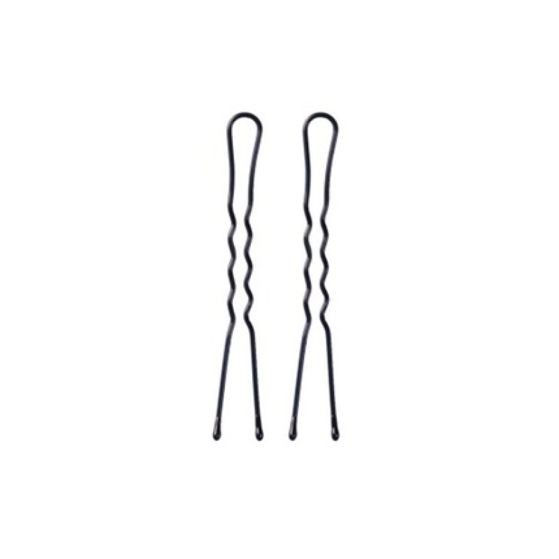 Eurostil Black Wavy Hairpins 200 Pieces