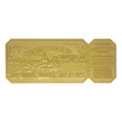 Jaws réplique 1/1 50th Anniversary Regatta Ticket 24k Gold Plated