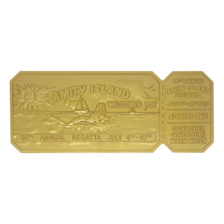 Jaws réplique 1/1 50th Anniversary Regatta Ticket 24k Gold Plated