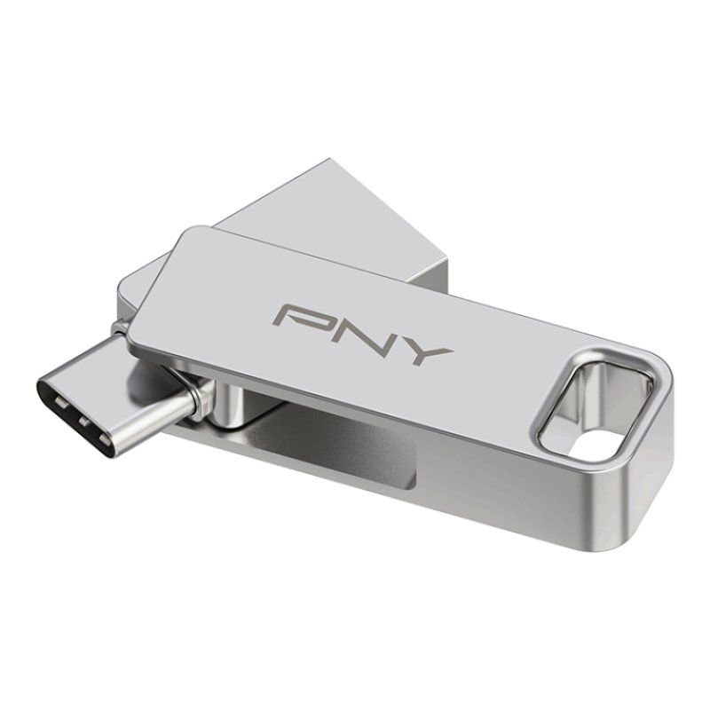 PNY DUO LINK lecteur USB flash 128 Go USB Type-A / USB Type-C 3.2 Gen 1 (3.1 Gen 1) Acier inoxydable