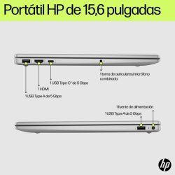 PORTATIL HP 15-fd0354ns i5-1334U 8GB 512GB 15,6" FreeDOS SILVER