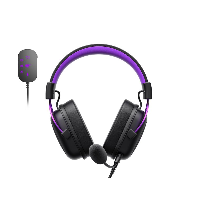 Havit H2002C U écouteur/casque Écouteurs Avec fil Arceau Jouer Noir, Violet