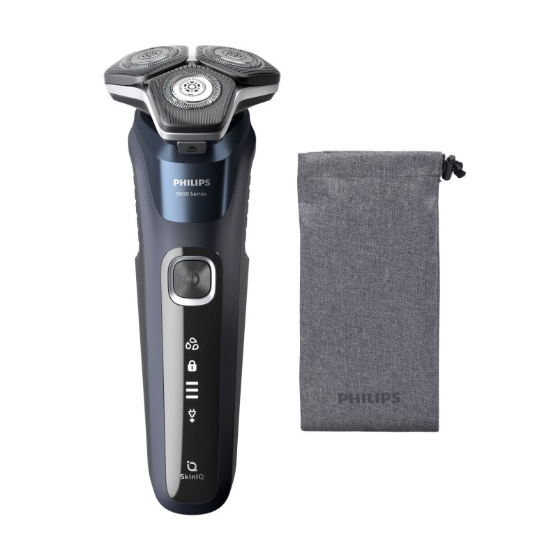 Philips SHAVER Series 5000 S5885/10 rasoir pour homme Rasoir rotatif Tondeuse Noir, Bleu