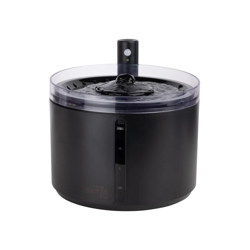 District 70 - FLOW Wireless waterFountaine, black 2,2liter - Motion sensor activated