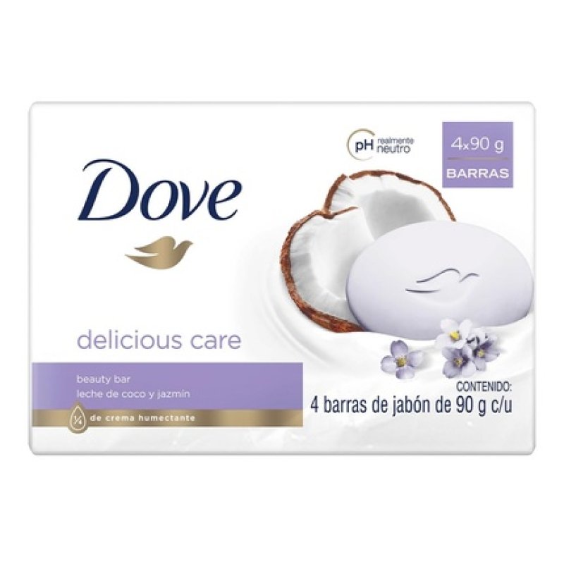 Dove Delicious Care Soap 90g - Pack of 4