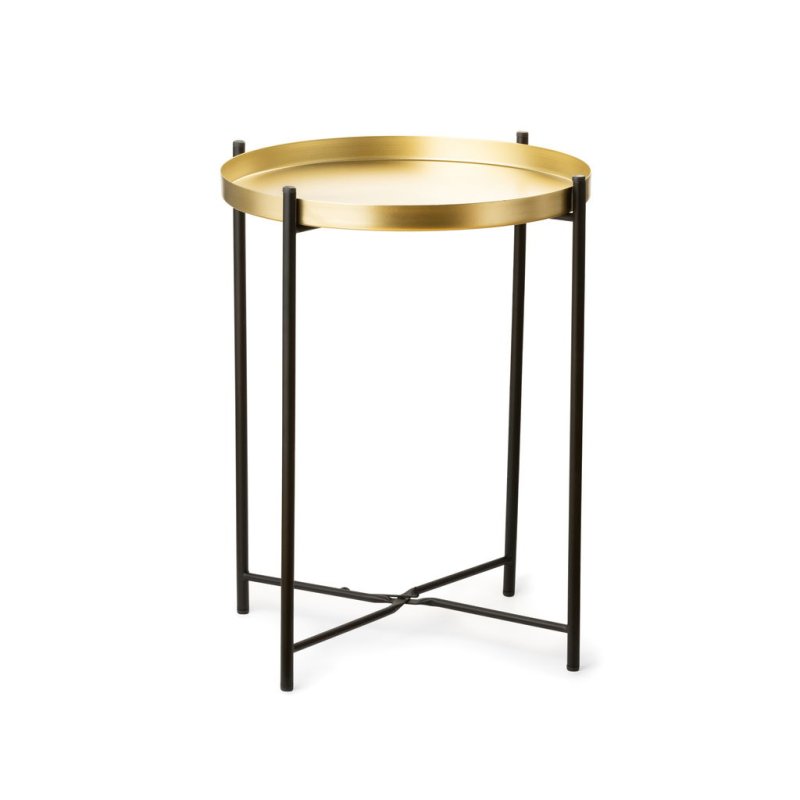 Scandinavian Collection - Tray Table - Gold - 35 cm in Diameter and 47 cm in Height
