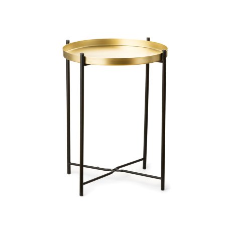 Scandinavian Collection - Tray Table - Gold - 35 cm in Diameter and 47 cm in Height