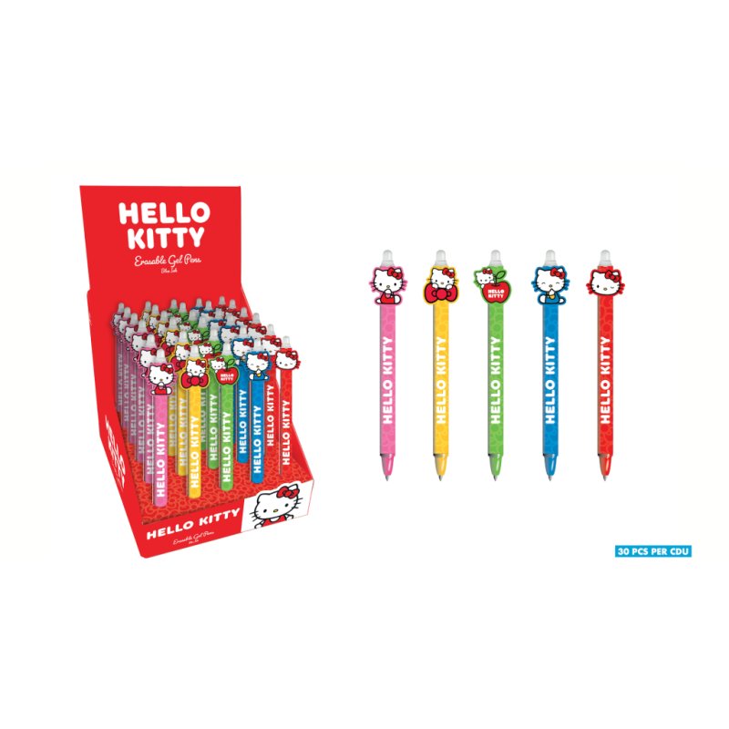 HELLO KITTY - Stylo à Gel Effaçable Head Topper (Display de 30pcs)