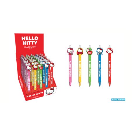 HELLO KITTY - Stylo à Gel Effaçable Head Topper (Display de 30pcs)