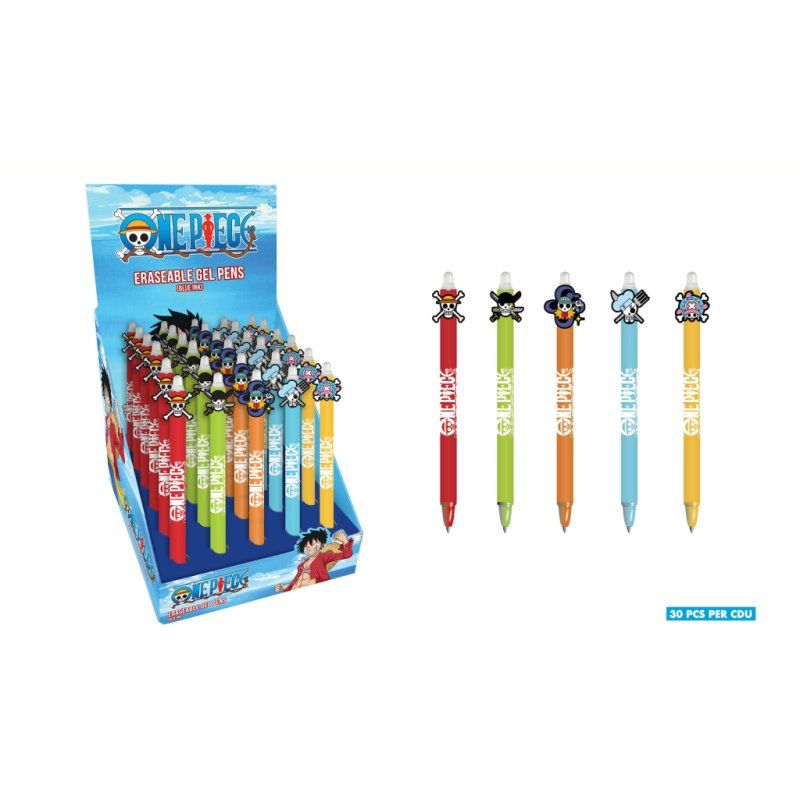 ONE PIECE - Stylo à Gel Effaçable Head Topper (Display de 30pcs)