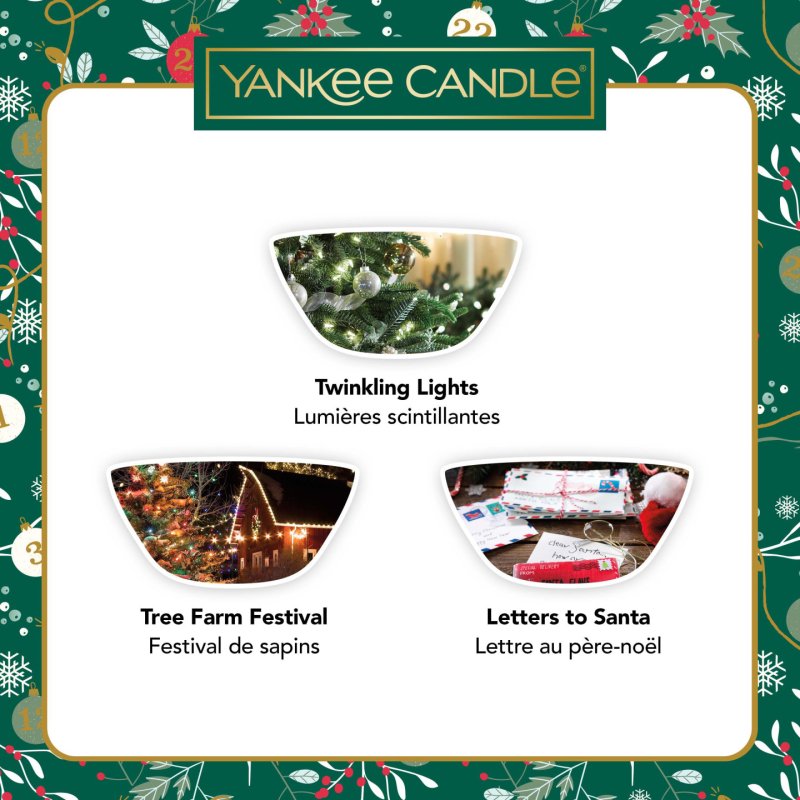 Yankee Candle Gift Set 3 Scented Wax Melts in a Festive Ornament-Shaped Box with a Bow Countdown to Christmas