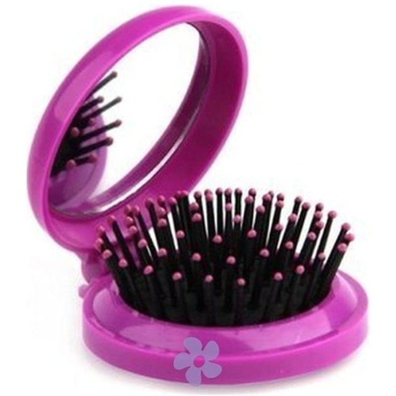 Donegal Pop-Up Hair Brush with Mirror