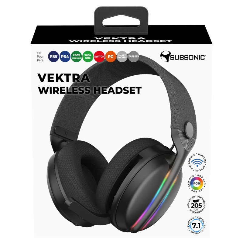 Subsonic Wireless Headset All Platforms Led 7.1 MULTI