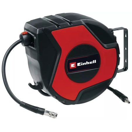 Automatische Druckluft-Schlauchtrommel TC-PH 150 (schwarz/rot, 15 Meter Druckluftschlauch 1,5 Meter Anschluss)