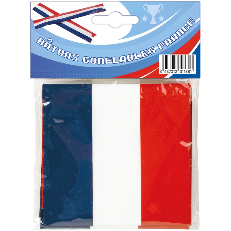 2 BATONS GONFLABLES TRICOLORES