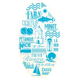 SKIMBOARD BOIS 89CM AZUR