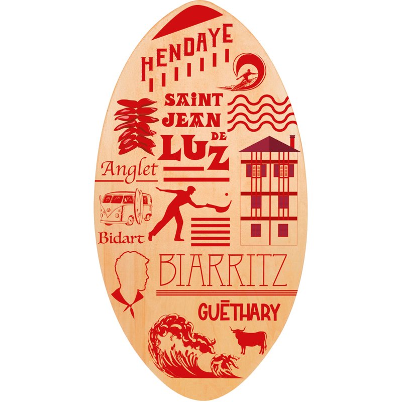 SKIMBOARD BOIS 89CM BASQUE