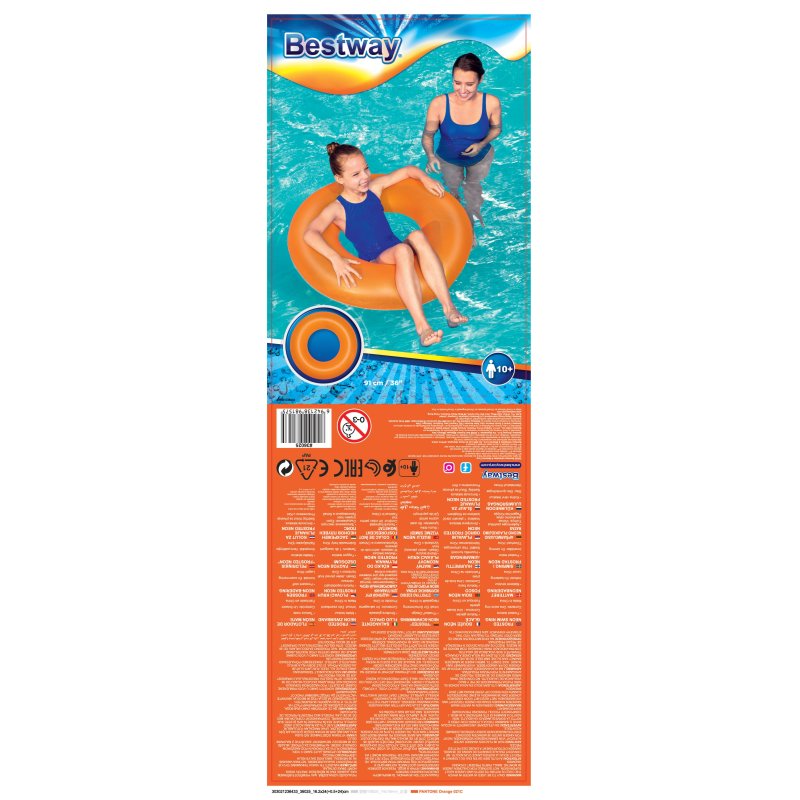 Bestway Inflatable Forsted Neon Swim Ring Φ91cm