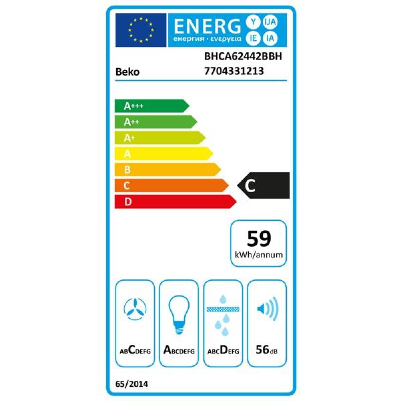 Beko Schräghaube BHCA62442BBH     c   bk