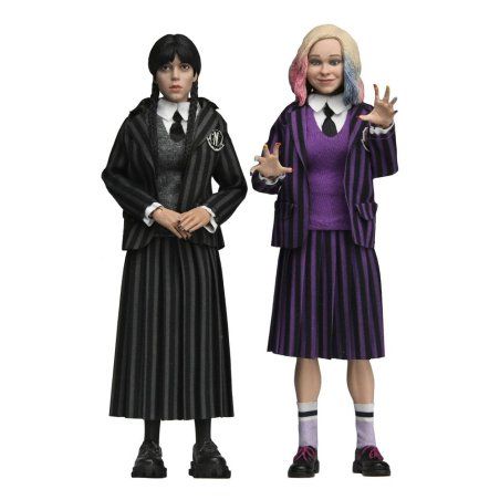 Wednesday Pack de 2 figurines Wednesday Addams (Nevermore Uniform) and Enid 20 cm