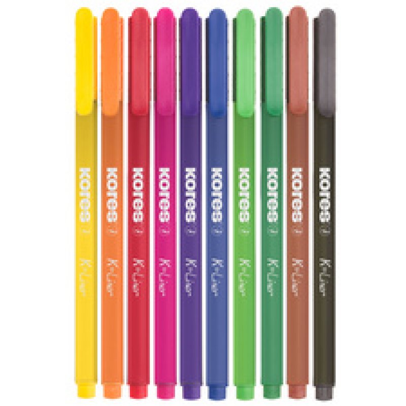 Kores Feutre Fineliner "K-Liner", tracé: 0,4 mm, étui de 12