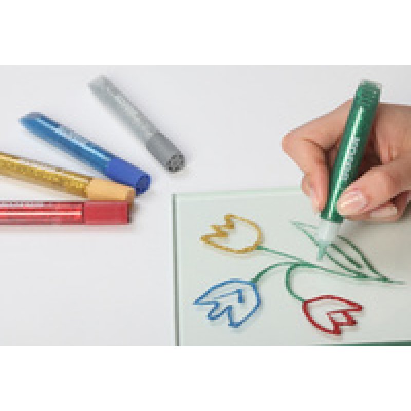 Kores Colle liquide "Glitter Glue", couleurs assorties