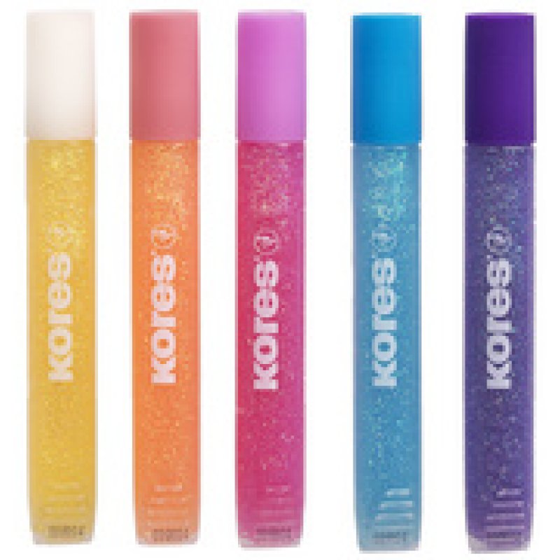 Kores Colle liquide "Glitter Glue", couleurs assorties