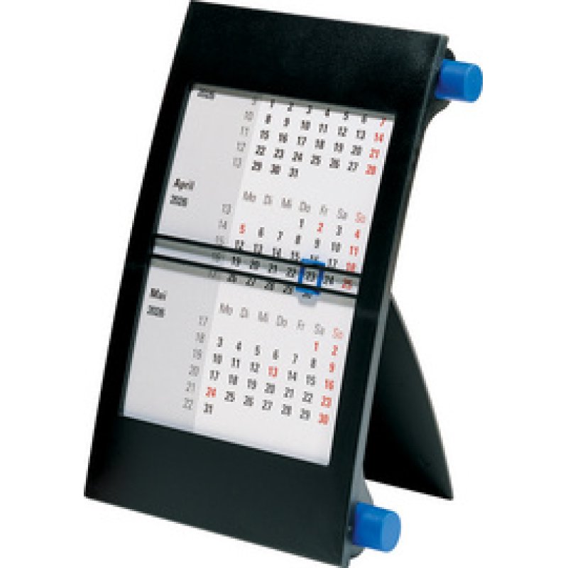 rido idé Tischkalender "3-Monatskalender" 2026/2027, blau