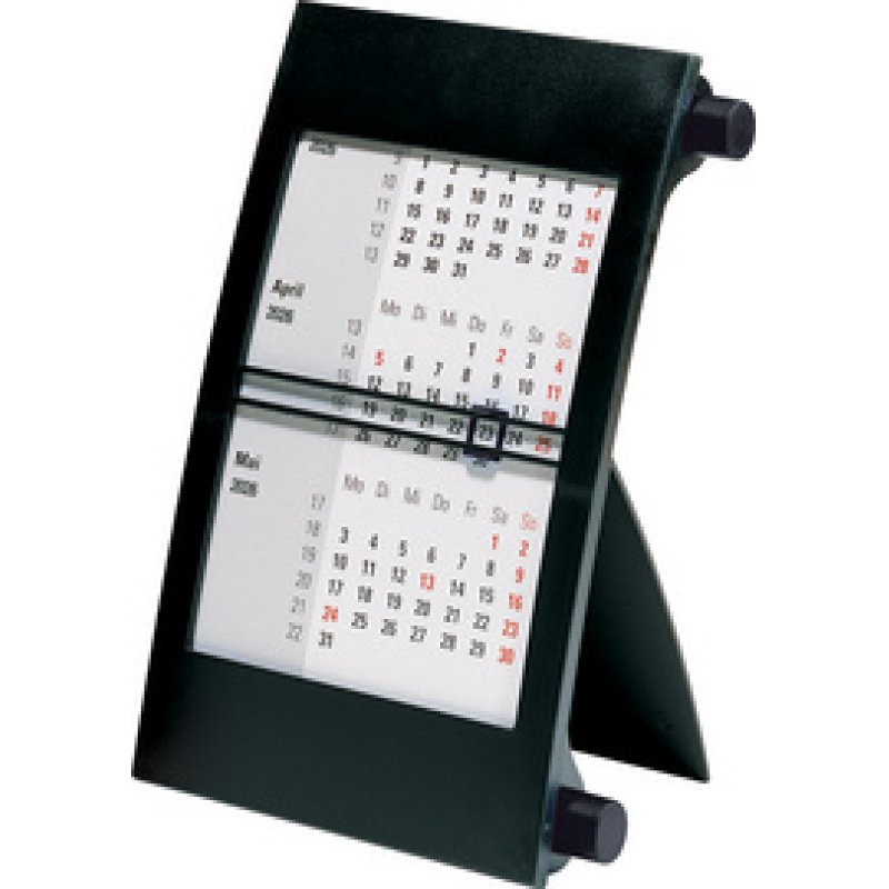 rido idé Tischkalender "3-Monatskalender" 2026/2027, schwarz