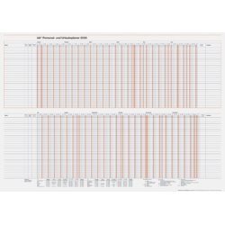rido idé Wandkalender "Personal- und Urlaubsplaner", 2026