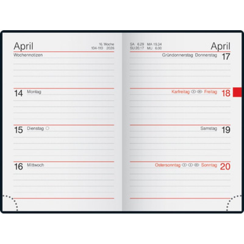 rido idé Taschenkalender "partner/Industrie I", 2026