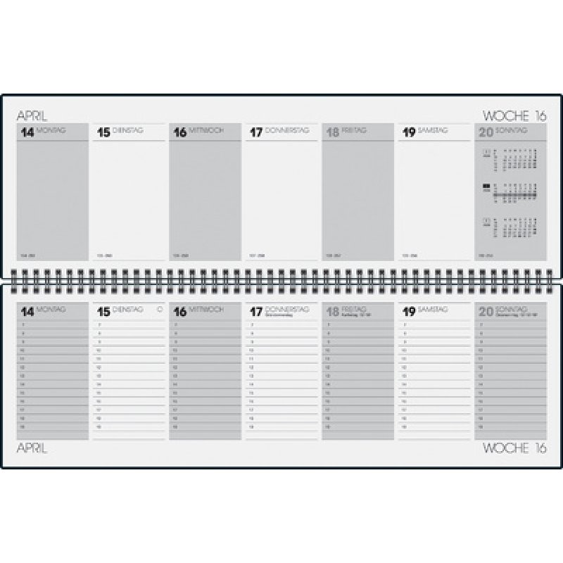 rido idé Tischkalender "futura 5", 2026, schwarz