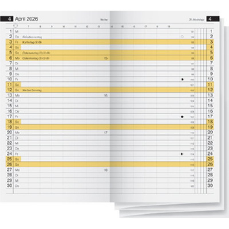rido idé Kalender-Einlage für "Miniplaner d15", 2026