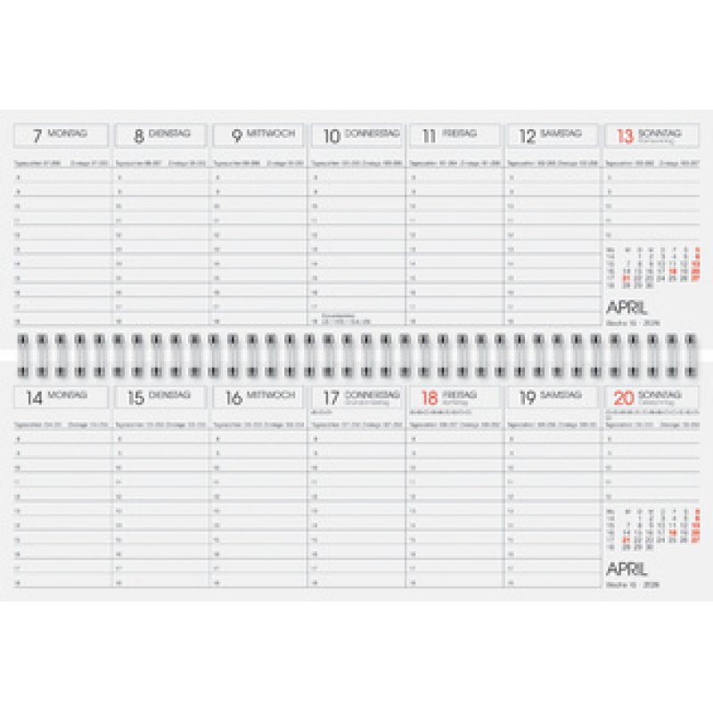 rido idé Tischkalender "semana", 2026, blau