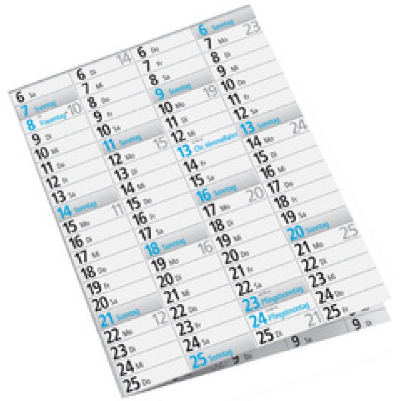 rido idé Wandkalender Plakatkalender, 700 x 470 mm, gefalzt