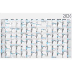 rido idé Plakatkalender, 1.210 x 770 mm, gefalzt, 2026