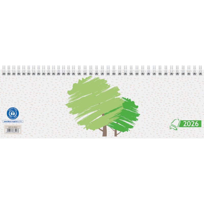 Glocken Tischkalender "Querterminbuch", 2026, beige
