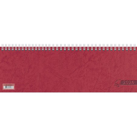 Glocken Tischkalender "Querterminbuch", 2026, rot
